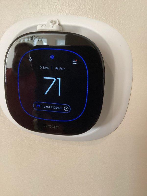 Completed preventive maintenance on a 4-year-old Amana furnace unit in accordance with membership plan requirements. Performed comprehensive heating system inspection including filter check, burner examination, heat exchanger evaluation, and safety control testing. Verified proper operation of ecobee smart thermostat displaying 71°F with system responding appropriately to programmed settings. All components found operating within manufacturer specifications with no reported issues or concerns from occupant.