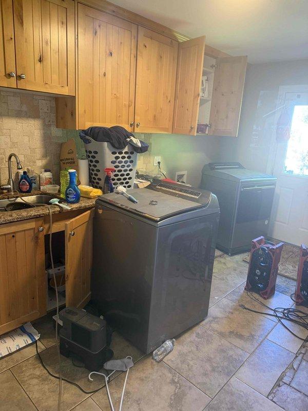Responded to residential flooding incident requiring water line replacement. Installed new main water supply line to restore service following leak damage in utility area. Copper piping was run and secured along basement wall near water heater and water softener system. All connections were properly soldered, pressure tested, and verified for leaks to ensure system integrity and code compliance.
