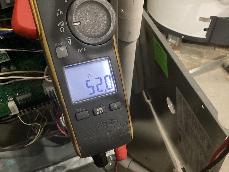 Completed preventive maintenance inspection on two heating units as part of membership maintenance program. Performed comprehensive system diagnostics including electrical testing with multimeter showing 52.0 reading, verified proper gas appliance adjustments for altitude and BTU content, and inspected both lower level and upper floor furnace units (over 20 years old). All systems operating within normal parameters with no issues reported or identified during inspection.