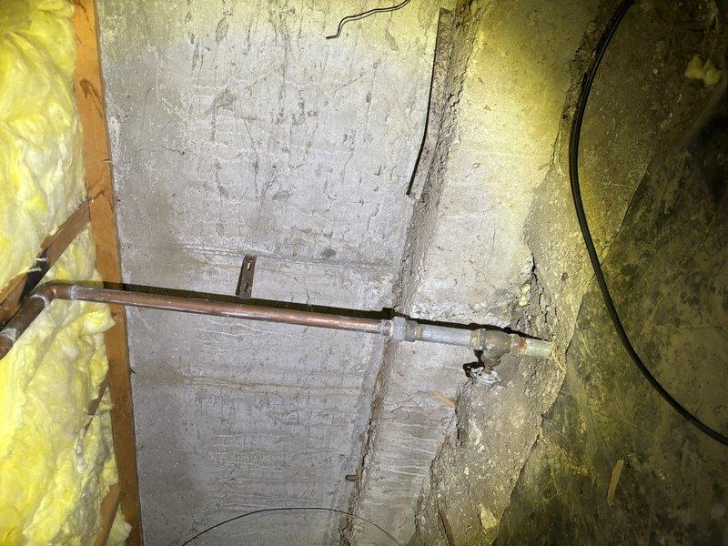 Responded to exterior hose bib experiencing steady leak in backyard. Accessed crawl space and inspected copper supply line and shutoff valve serving the fixture. Repaired leaking hose bib to prevent water waste and freeze damage concerns. Additionally located and identified shutoff valve for existing swamp cooler connected to irrigation line per customer request.