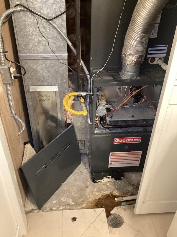 Responded to no cooling complaint on 8-year-old residential HVAC system with evaporator coil freezing issues despite previous cleanings and adequate airflow. Diagnosed refrigerant restriction in the system and provided estimate for repair along with replacement options for the aging 3-ton unit installed in basement closet location.