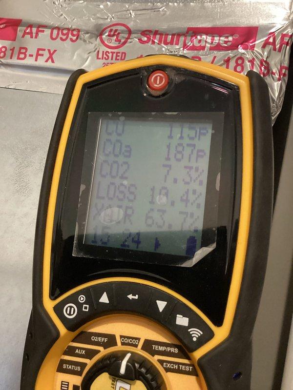 Completed scheduled heating maintenance on multi-system residential property with four HVAC units, focusing on the two full systems covered under membership plan. Performed comprehensive inspection and maintenance on Lennox furnace unit located in basement utility room, including combustion analysis using diagnostic equipment which showed readings of 110°F and 187°F with proper CO and CO2 levels. Inspected 3-month-old system recently installed and 11-year-old existing system, checking all components, filters, and operational parameters. Verified proper operation of ground-level AC units, upstairs controllers, and basement/top floor equipment locations. All systems operating within normal specifications and ready for heating season.