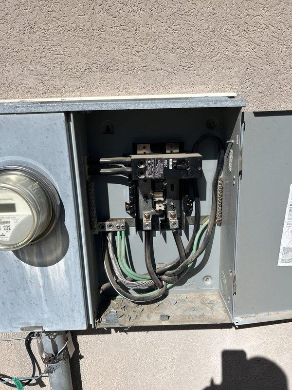 Completed comprehensive electrical maintenance inspection on residential property. Performed thorough examination of main electrical panel, verifying proper circuit breaker operation, checking all wire connections for tightness and signs of overheating, and inspecting copper ground wire bundles for integrity. Evaluated exterior meter panel and disconnect switch, confirming secure wire terminations and proper function of electrical contactor. All electrical components found to be operating within normal parameters with no immediate safety concerns identified.