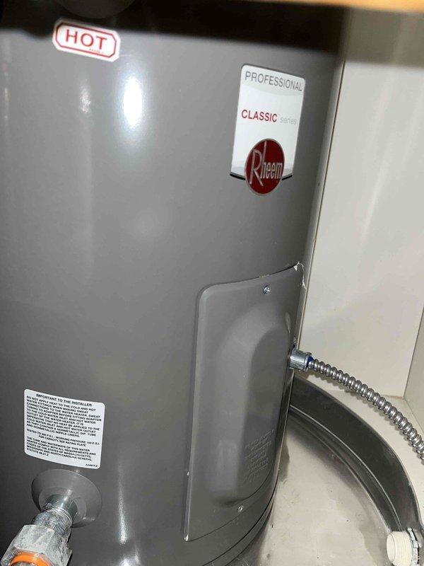 Completed annual plumbing maintenance inspection as part of membership plan. Performed comprehensive system pressure test, water purity testing, and full water heater flush on Rheem Professional Classic series unit. Inspected water heater condition, connections, and safety components; all equipment found to be in good operating condition with no deficiencies noted.