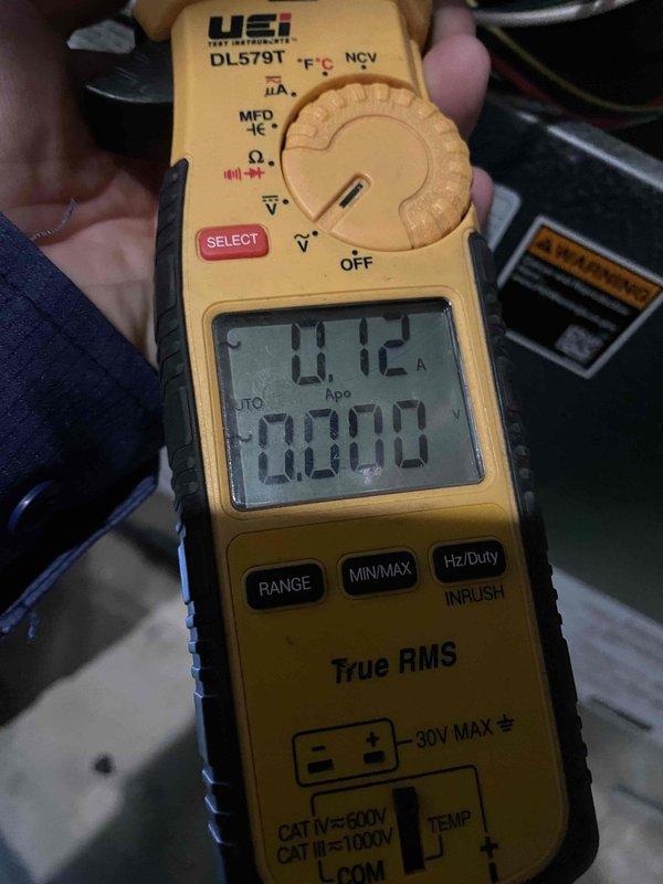 Performed scheduled preventative heating maintenance on a 5-year-old furnace with no reported issues. Inspected system components and used a digital clamp meter to verify electrical operation, including amperage and voltage readings on the equipment. System operating within normal parameters at completion.