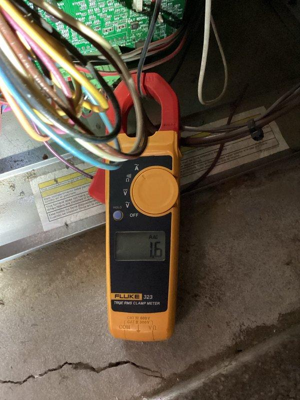 Responded to a heating call for a furnace short-cycling and failing to reach setpoint. Inspected the unit and control board, then performed amperage draw testing with a clamp meter on the low-voltage and component wiring to evaluate electrical operation and identify the cause of the premature shutdown. Documented readings and condition of the equipment to support diagnosis and recommended repairs.