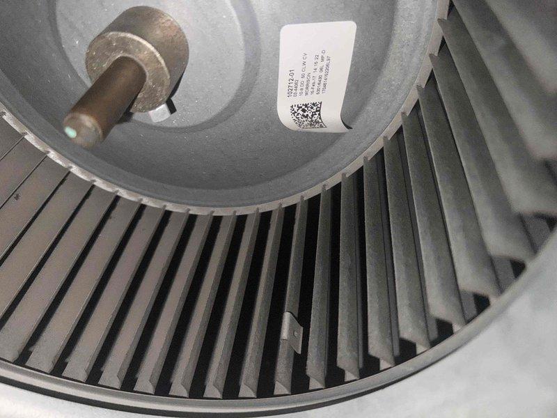 Performed annual heating maintenance on one furnace, including inspection of the blower assembly, which showed a light coating of dust on the squirrel-cage wheel blades with no signs of rust, damage, or imbalance. Conducted combustion analysis with a UEI C161 analyzer, recording O2 at 8.5%, CO2 at 7.1%, and CO at 16 ppm, with stack temperature near 105°F, confirming safe and efficient operation. Documented the polarized media electronic air cleaner replacement record for future reference.