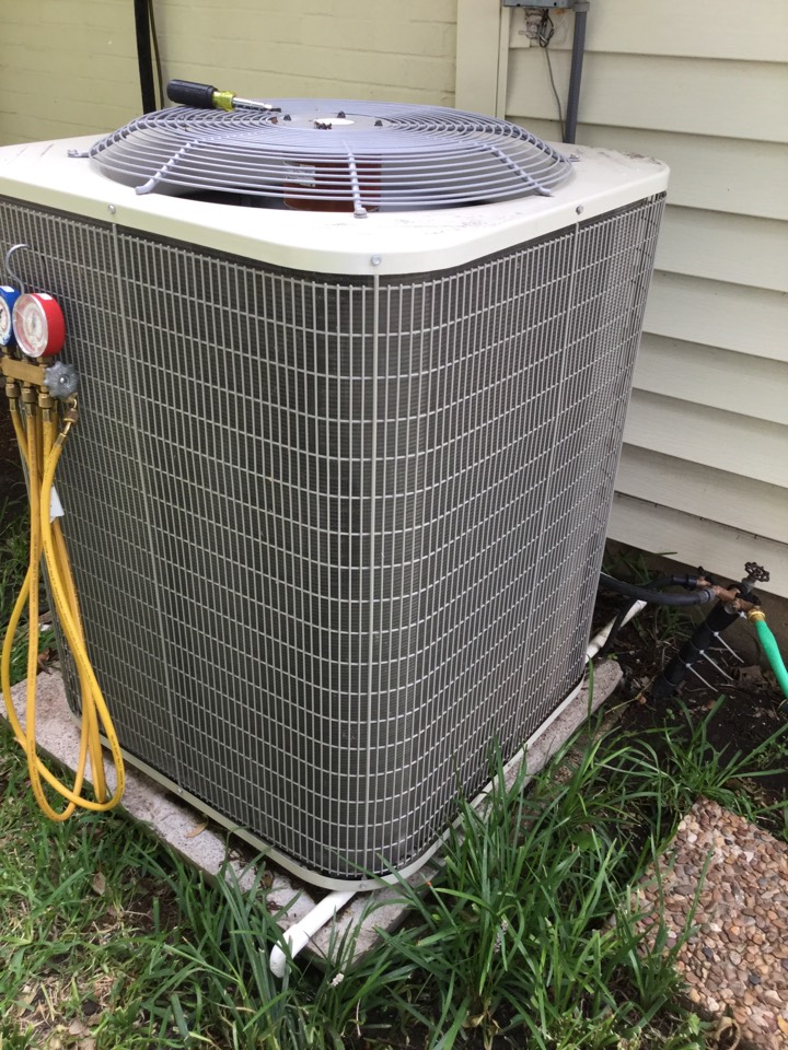 Richardson, TX - No Cooling Service call, found failed capacitor that lead to the no cooling, spoke with home owner about problem and potential problems, performed task agreed by homeowner. Richardson, TX - No Cooling Service call, found failed capacitor that lead to the no cooling, spoke with home owner about problem and potential problems, performed task agreed by homeowner.