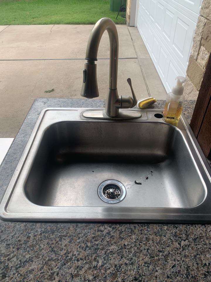 Estimate to install new outdoor kitchen faucet 