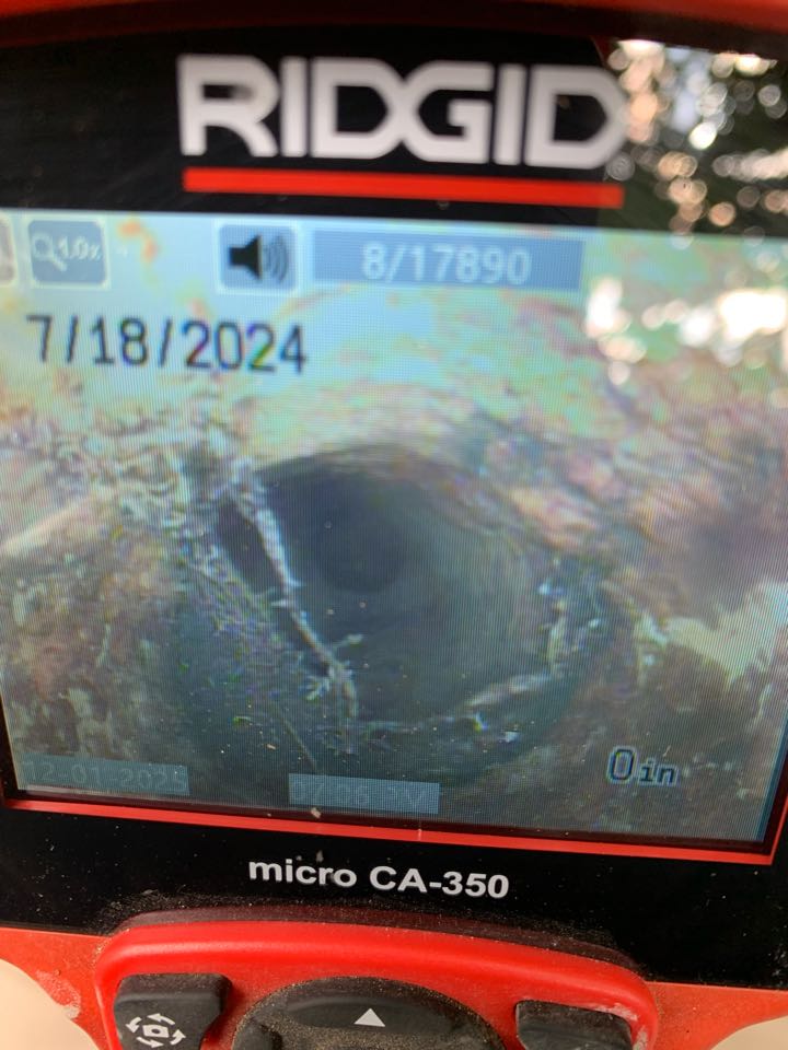 Camera inspected main sewer system under house, existing sewer system is cast-iron and I found multiple areas with roots growing inside of it as well as collapse