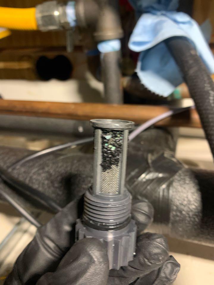 Navien tankless water heater repairs. Installed new flame rod & igniter, cleaned dirty water filters as well as cleaned burner assembly on two commercial water heaters 