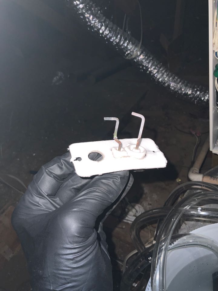 Noritz tankless water heater flame sensors have heavy corrosion and buildup