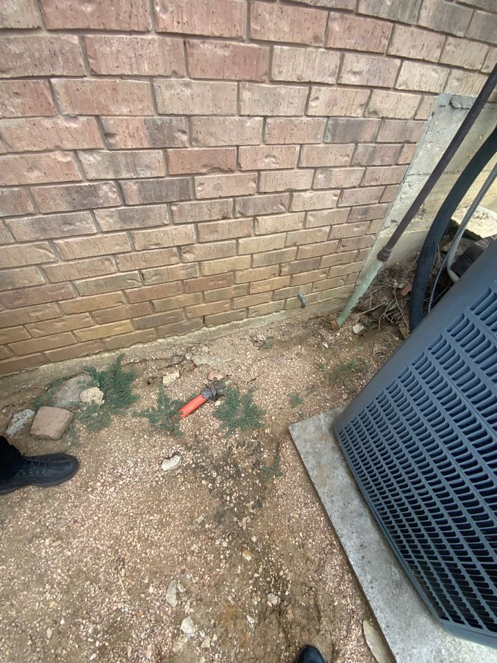 Gas leak on natural gas main service line. Soils washed out over time exposing gas line and caused pipe to break from pressure 