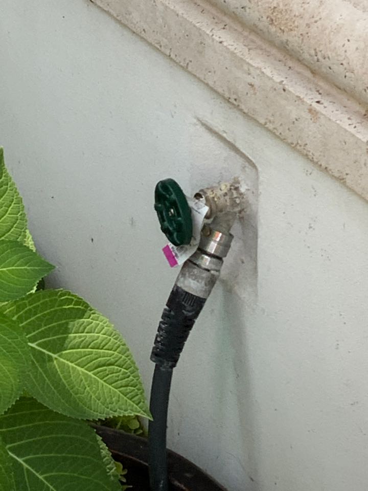 Installed new outdoor hose bib 