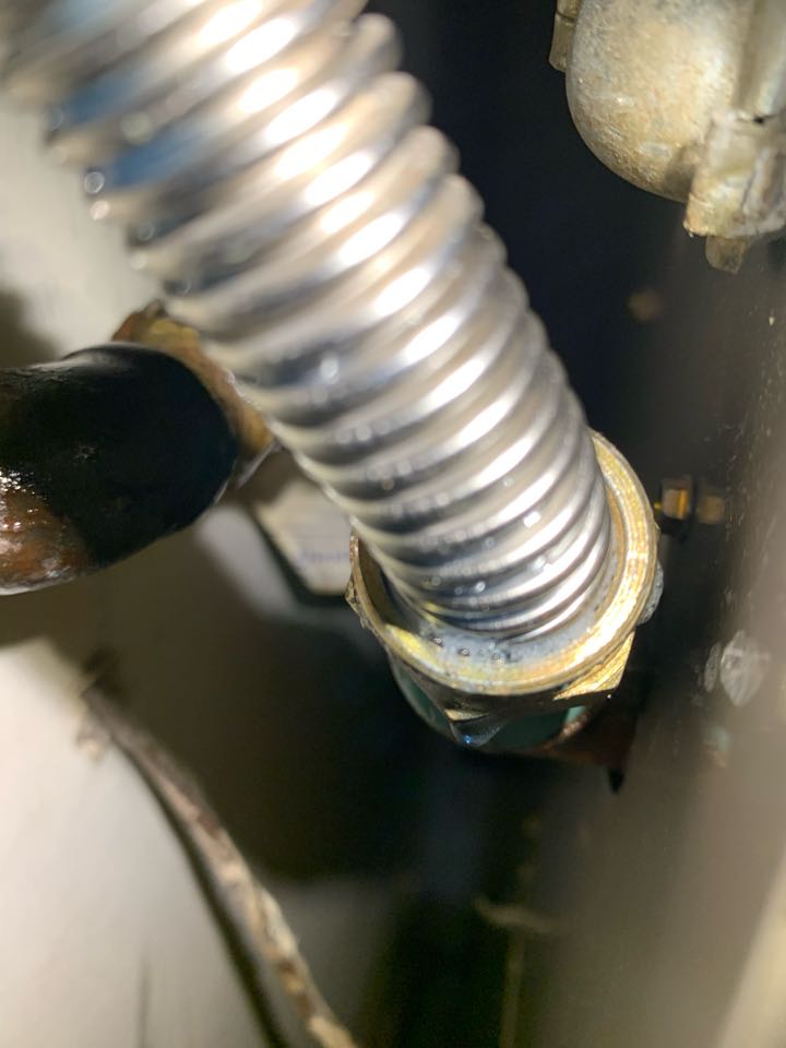 Gas leak on Carrier furnace gas supply