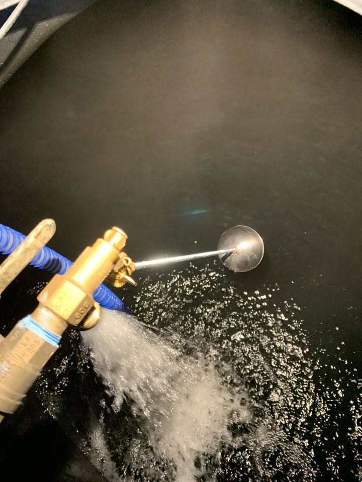 Installed new commercial water storage tank float