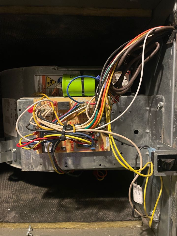 Replaced two blower motors on two gas furnaces 