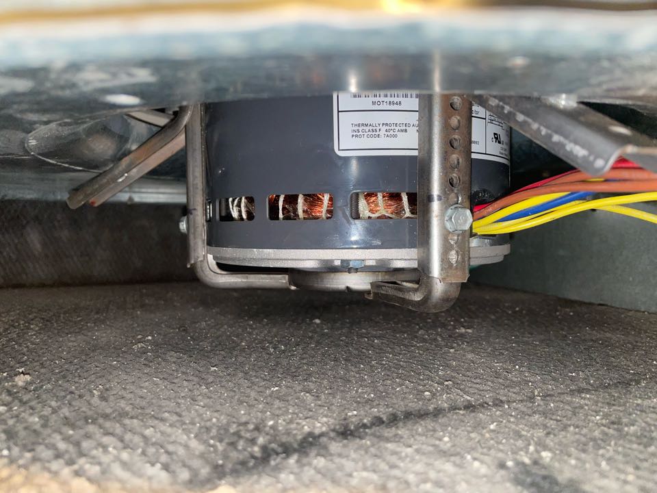 Replaced two blower motors on two gas furnaces 