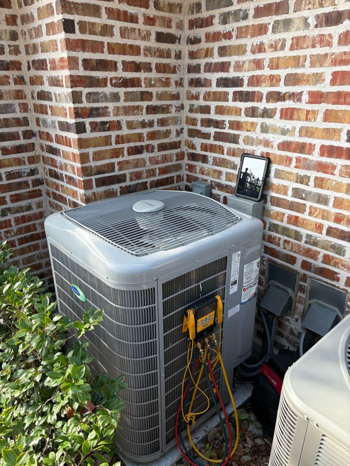 Frisco, TX - Performed a cooling tune up on three carrier, and one Lennox air conditioner in frisco
