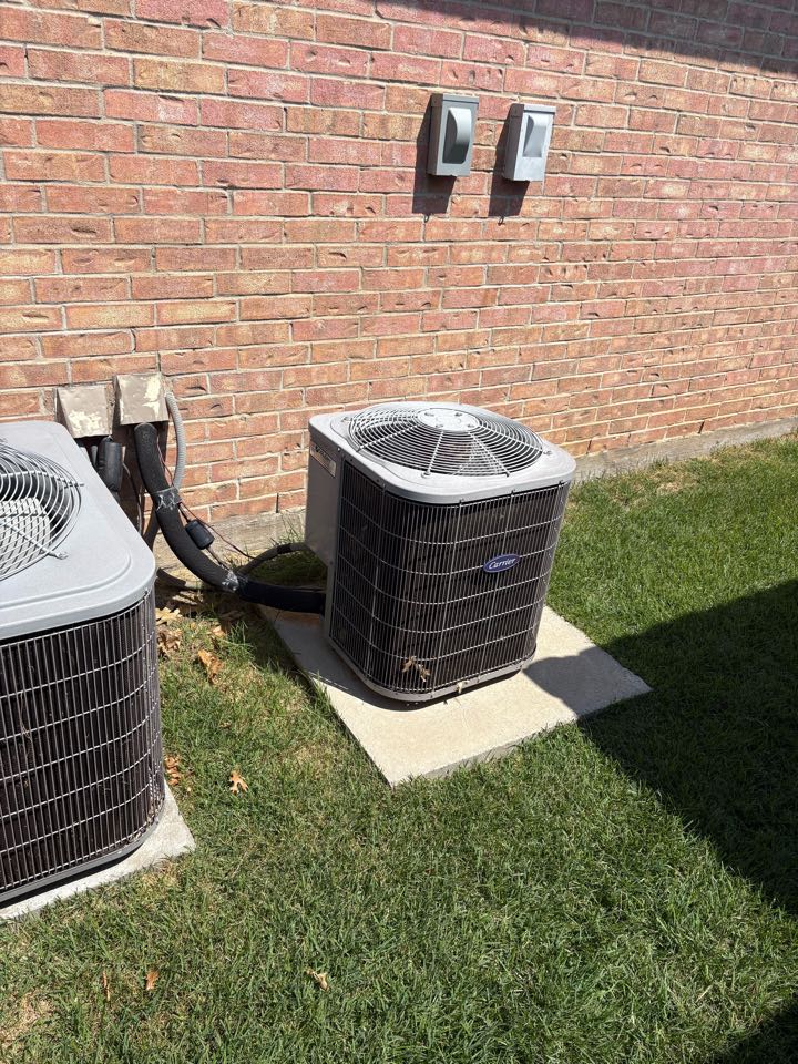 Performed a cooling tune up on two carrier air conditioners
