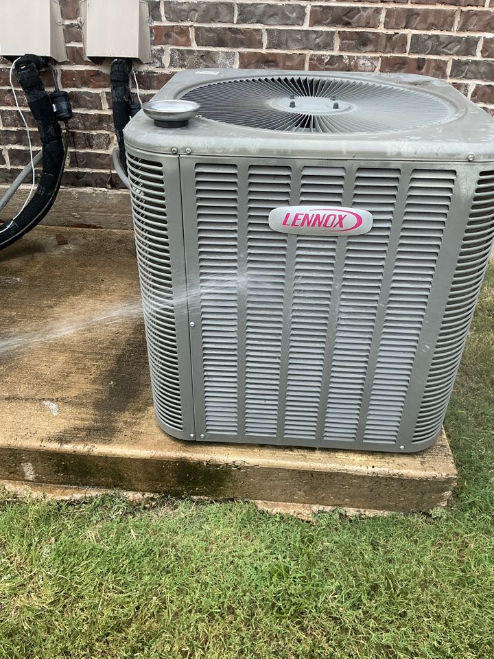 Performed AC maintenance on a Lennox system