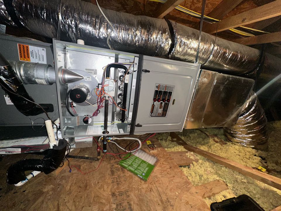 Performing a heating tuneup on one Rheem gas furnace  Performing a heating tuneup on one Rheem gas furnace