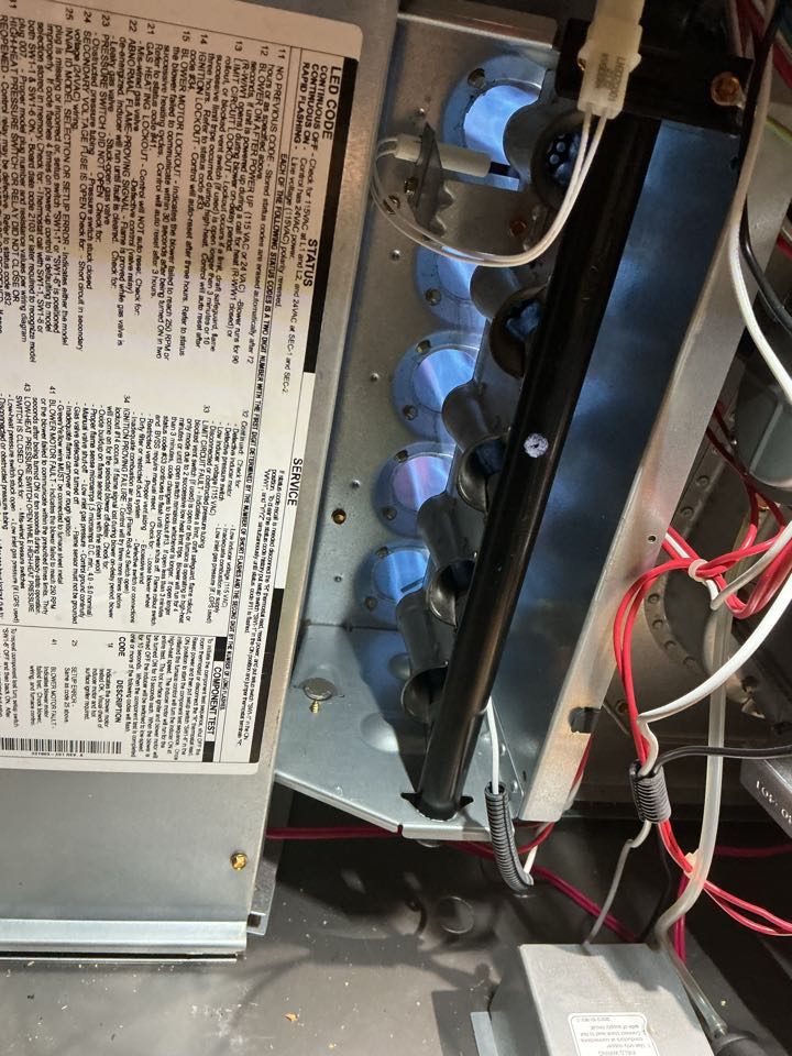 Performed gas heating maintenance on a carrier Infinity furnace