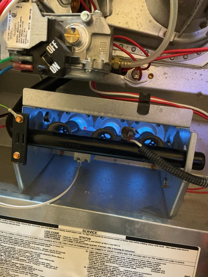 Performed gas heating maintenance on a Payne furnace