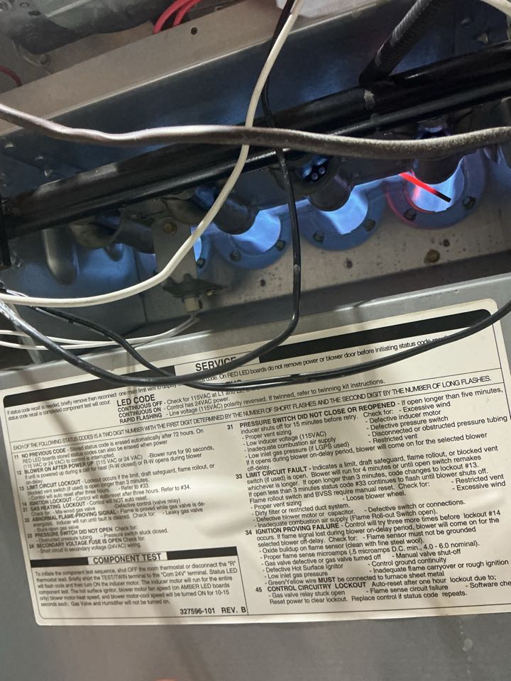 For gas heating maintenance on a carrier furnace