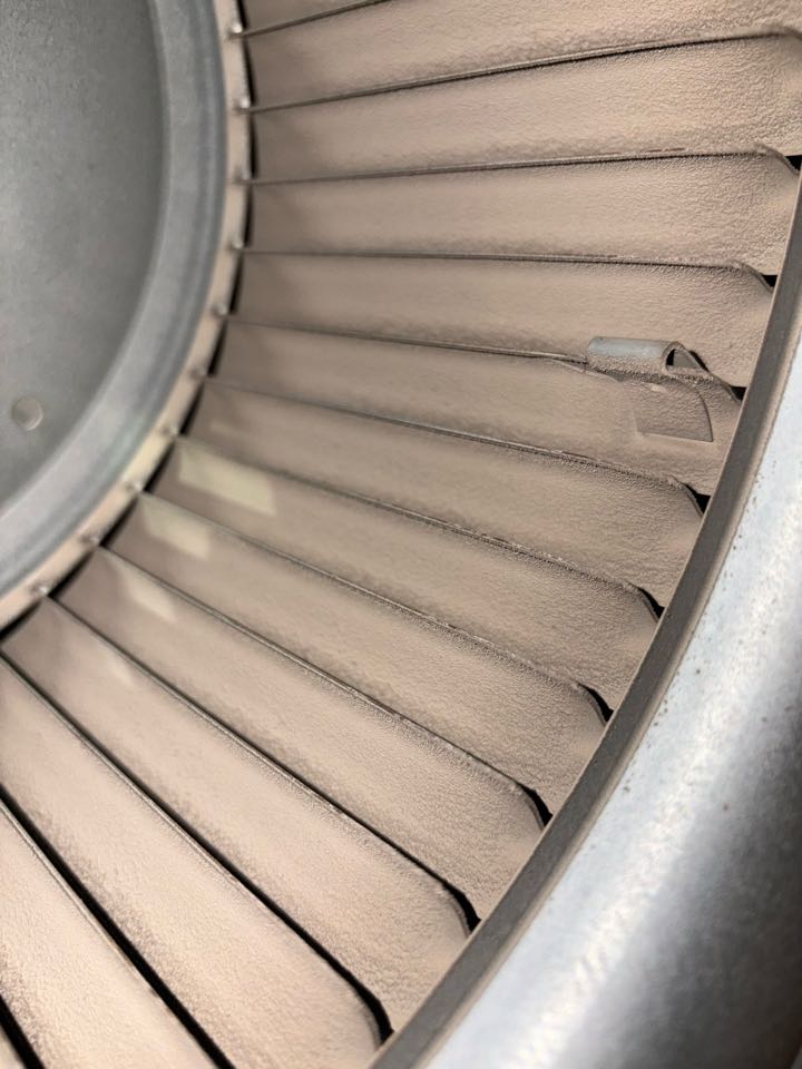 Performed a blower wheel cleaning in frisco