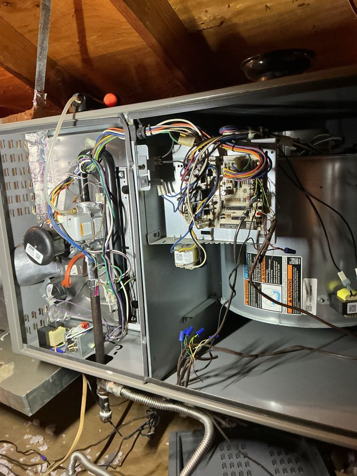 Performed gas heating maintenance on a Lennox furnace