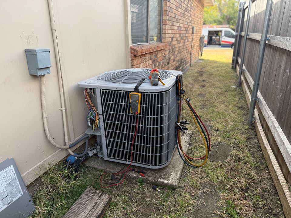 Performed annual heating tune up and safety inspection on a Carrier heat pump system in The Colony.
