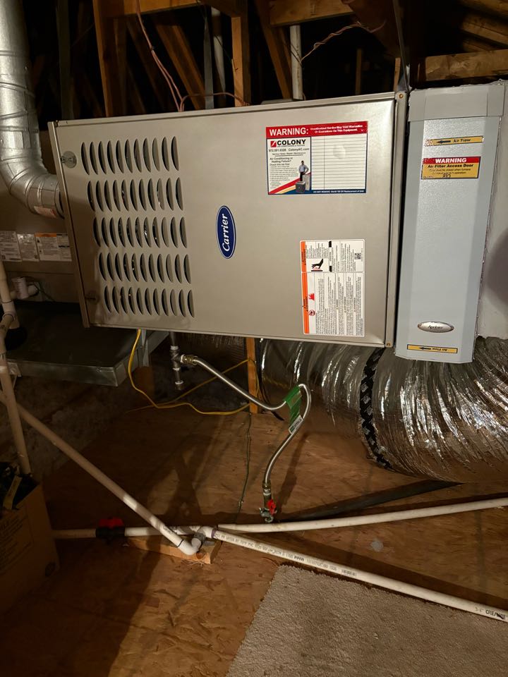Performed a heating tune up on a carrier gas furnace in frisco lakes
