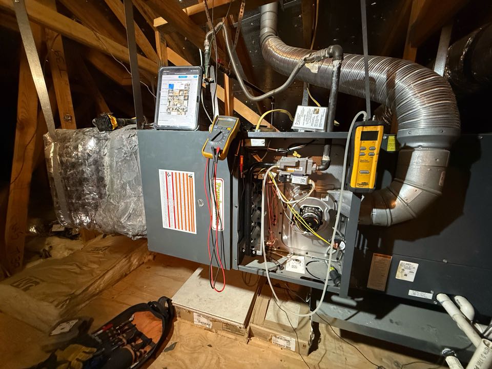 Performed annual heating tune up and safety inspection on a Goodman furnace in Frisco Lakes.