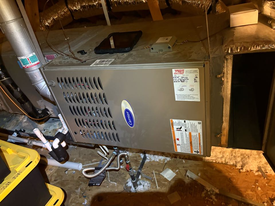 Performed a heating tune up on a carrier gas furnace in McKinney 