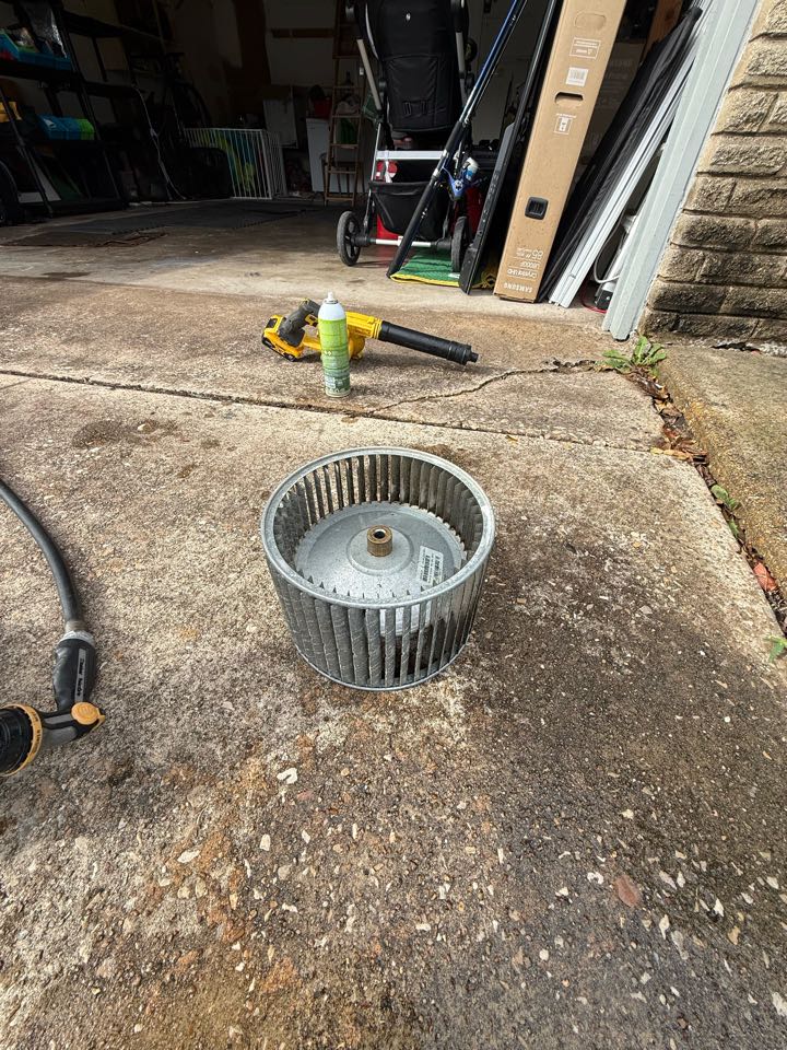 Completed annual electric heating tune up and safety inspection along with an additional blower wheel cleaning and filter change on a Carrier system in The Colony.