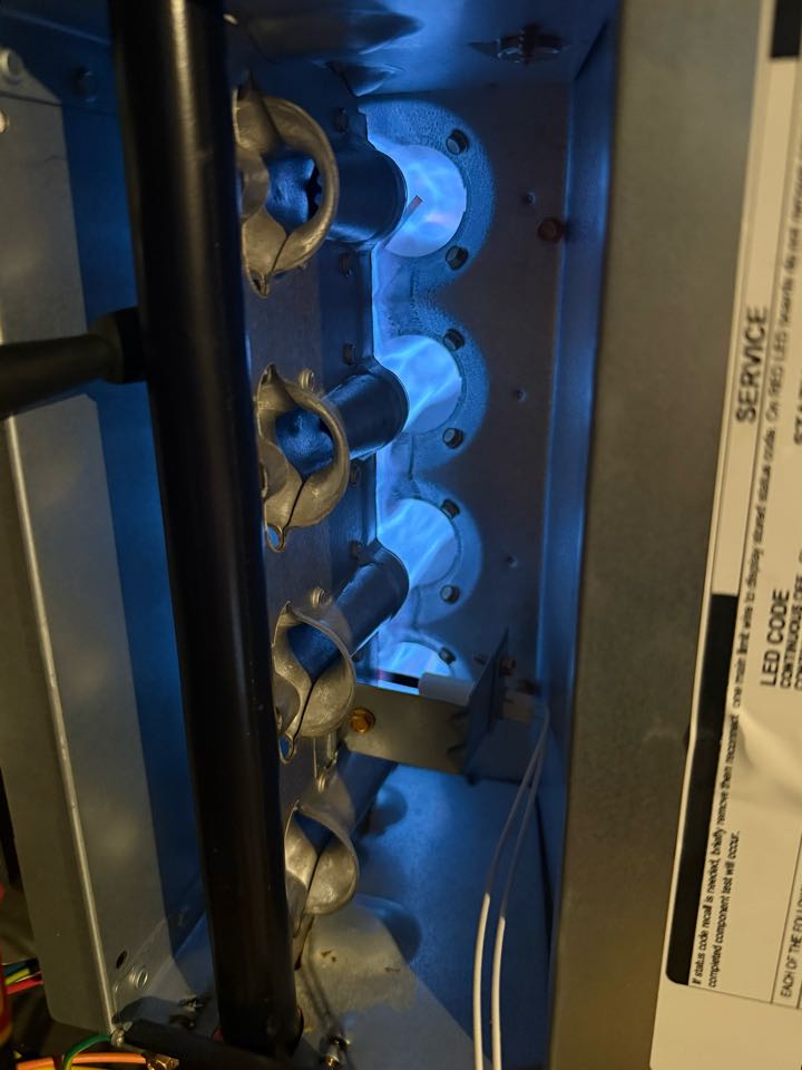 Completed annual heating tune up and safety inspection on Carrier gas furnace in Oak Point.