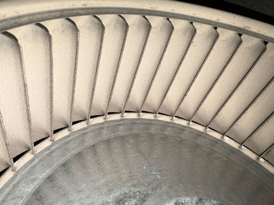 Performed a blower wheel cleaning on two trans gas furnaces in Allen 