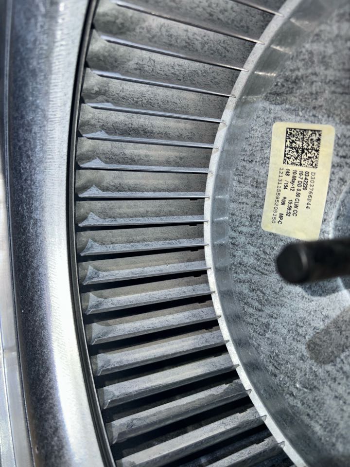 Performed a blower wheel cleaning on two trans gas furnaces in Allen 