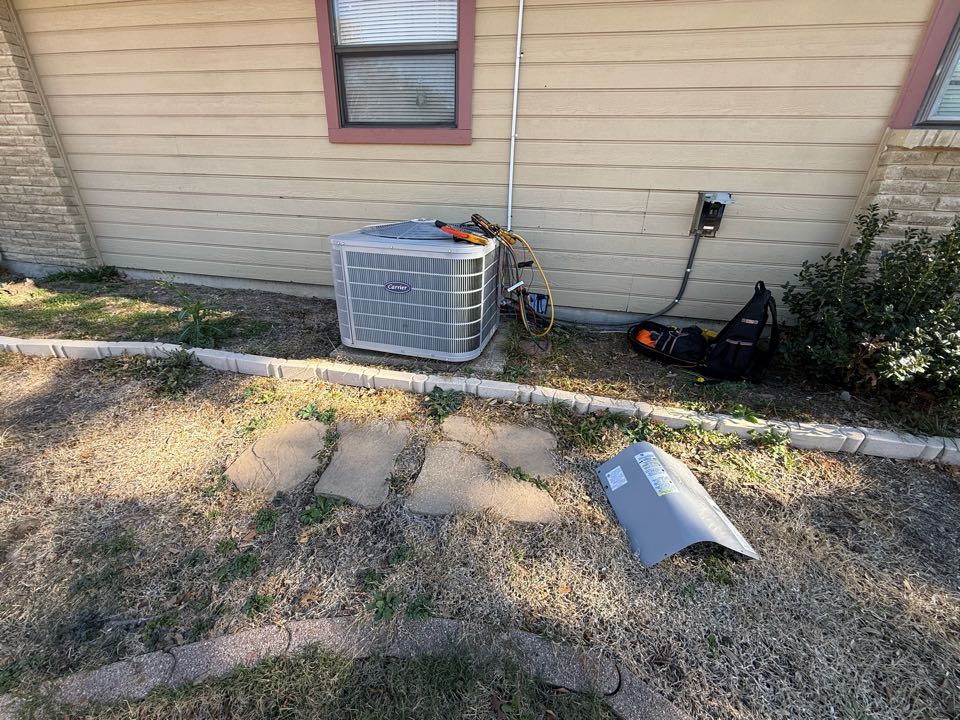 Performed 2 system annual heat pump and electric heating tune up and safety inspection on Carrier and Payne systems in The Colony.