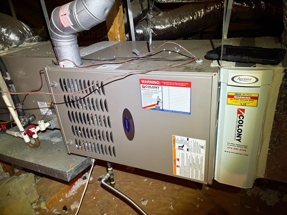 Performed a heating tune up on two carrier gas furnaces in flower mound