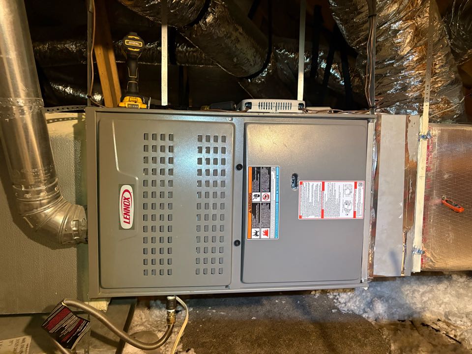 Performed a heating tune up on a Lennox gas furnace in Carrollton 