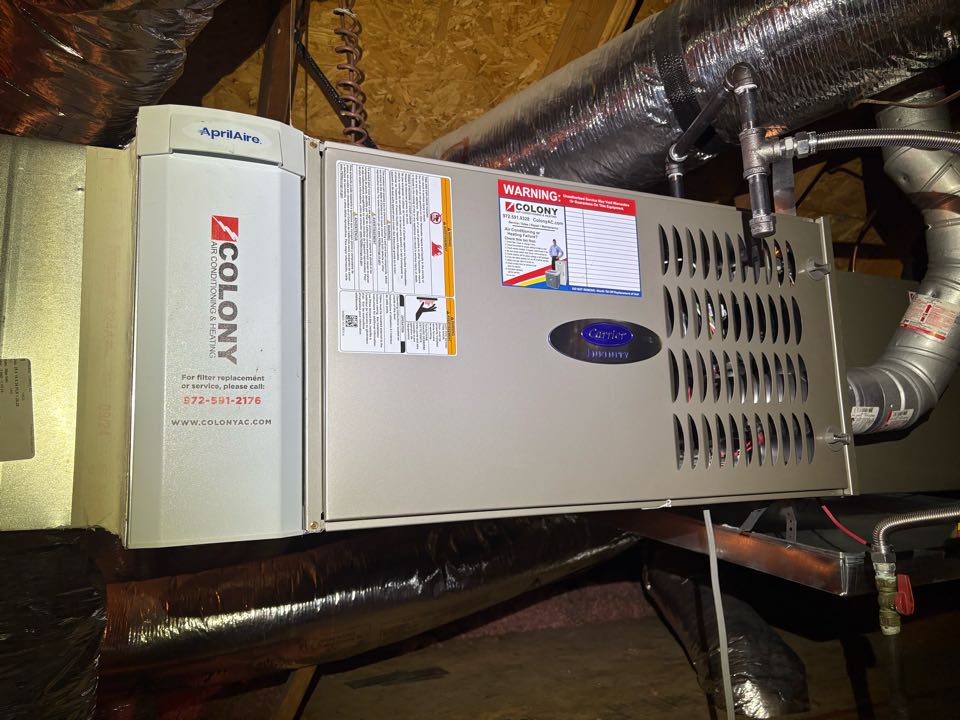 Performed a heating tune up on two carrier gas furnaces in flower mound 