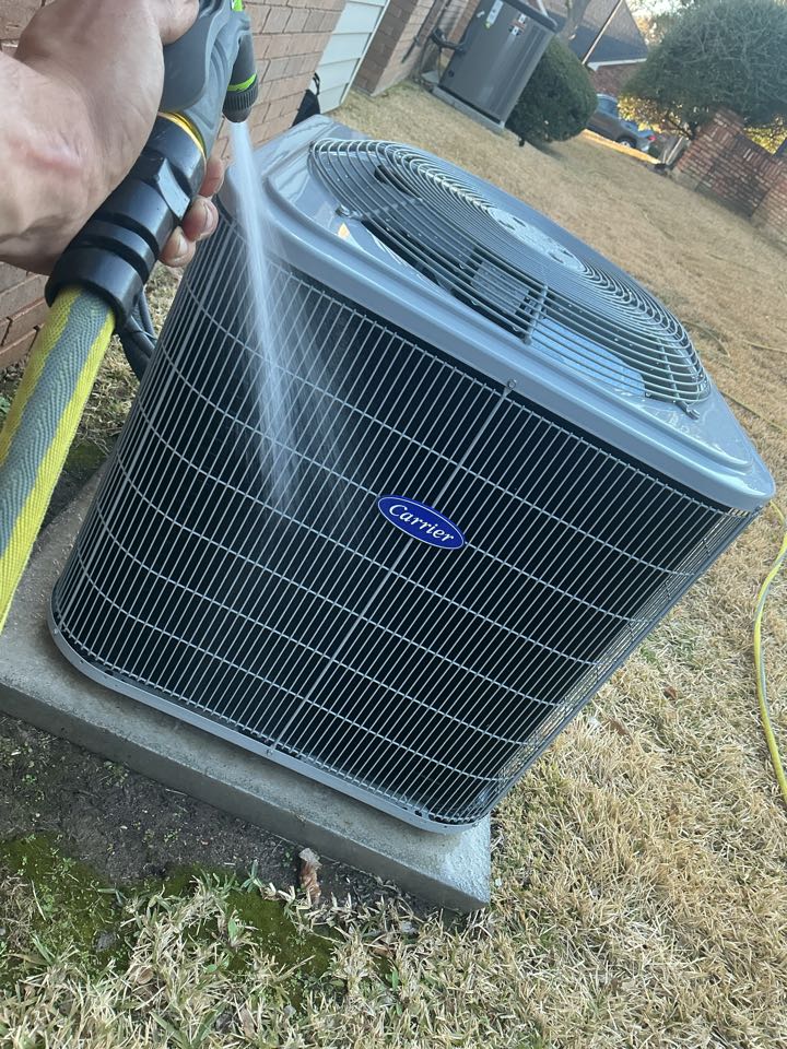 Performed heat pump maintenance on a carrier heat pump