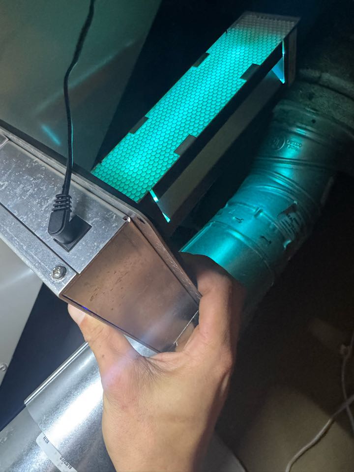 Replaced air-scrubber cell on a carrier furnace