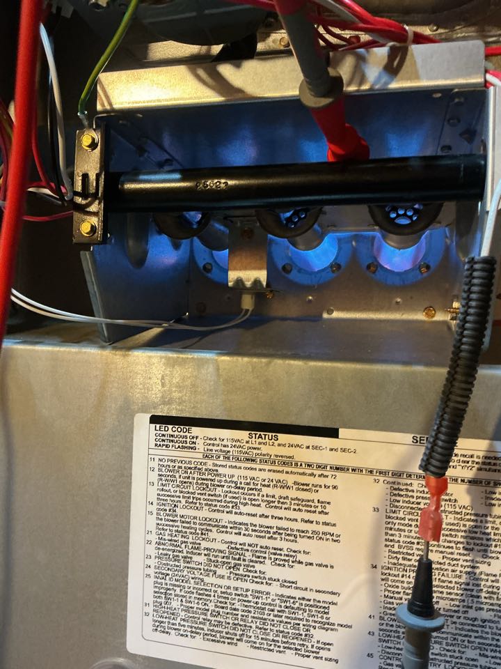 Performed gas heating maintenance on a carrier furnace