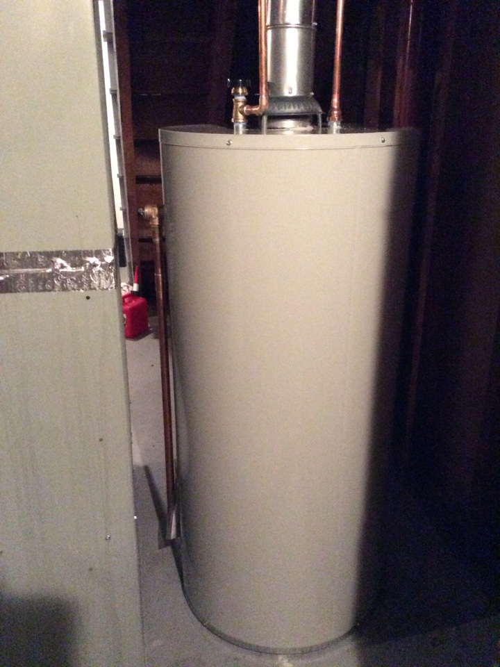 Installed Bradford white water heater 