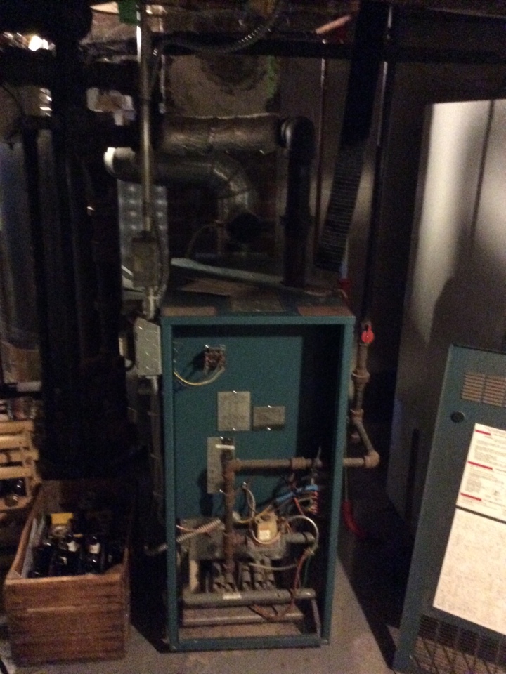 Annual maintenance on a Burnham steam boiler