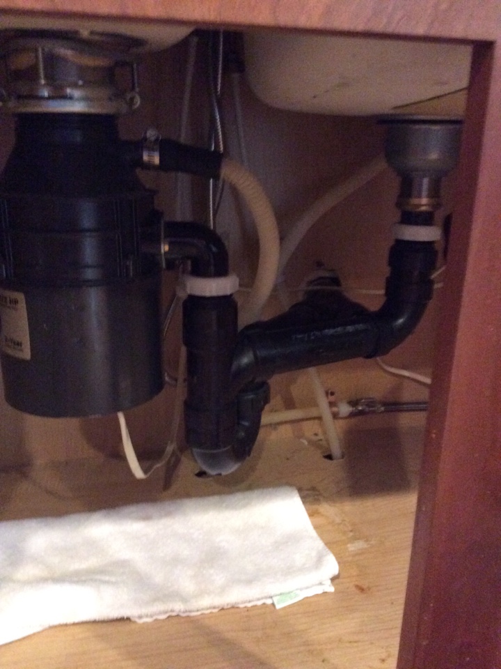 Snaking a kitchen sink line customer tried some home remedies that did not work to well got it clear and running again for her 