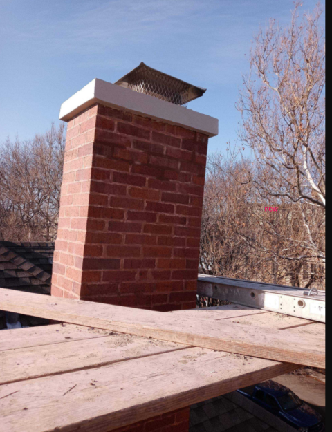 Project completed
Reset clay pipe and rain cap.
Spot tuckpoint chimney from roof level up.
Mortar joint style and color to match existing as close as possible.
Form and pour a new reinforced concrete cap. Project completed
Reset clay pipe and rain cap.
Spot tuckpoint chimney from roof level up.
Mortar joint style and color to match existing as close as possible.
Form and pour a new reinforced concrete cap.